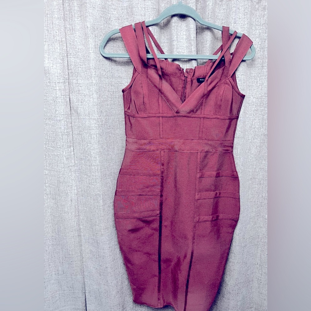 Muted pink mini dress